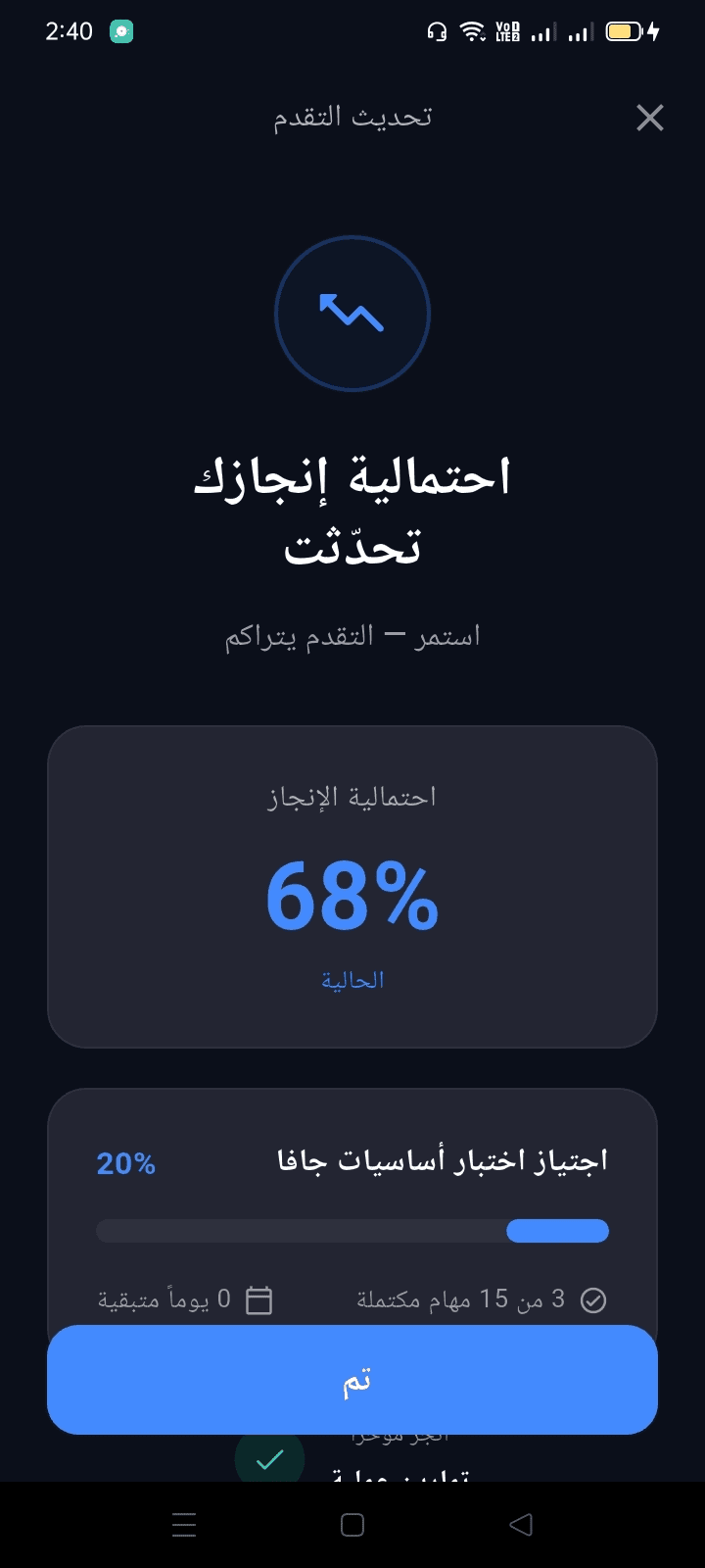 شاشة لوحة الخصوصية